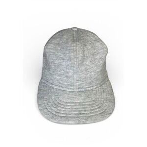 Lake of the Isles Gray Knit Fitted‎ Baseball Cap Hat Small Medium Blank Elastic
